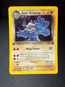 Dark Machamp Holo Pokemon Card 1st Edition Team Rocket 10/82 Ungraded Raw LP+ - Picture 1 of 2