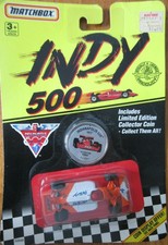 1990 Matchbox INDY 500 A.J. Foyt 1977 1st Four Time Winnner 1:64 w/ Coin