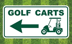 Señal de dirección izquierda de aluminio para campo de golf para greens, calle y camino de carro - Imagen 1 de 3