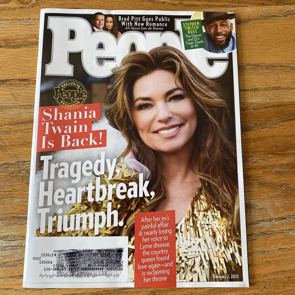 PEOPLE MAGAZINE January 2, 2023 SHANIA TWAIN Stephen Twitch Boss Passes Away - Image 1 of 1