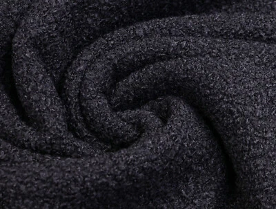 BOUCLÉ Mantelstoff Jackenstoff pflegeleicht wärmend SCHWARZ EUR 22,98/m - Bild 1 von 2