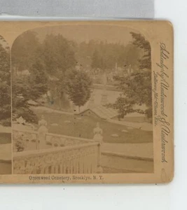 Greenwood Cemetery Brooklyn NY New York Underwood Stereoview - Picture 1 of 2