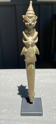 黄铜古董缅甸纹身重量立式 20 世纪初/19 世纪末 — 第 1/4 张图片