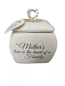 MOM Mother's Love Ceramic Bowl- Jewelry-Candy-Makeup FLOWERS Holder - Picture 1 of 12