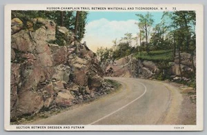 Whitehall Ticonderoga New York~Hudson Champlain Trail Btw Dresden & Putnam~1929 - Picture 1 of 2