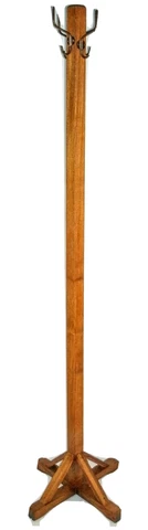 Vintage Industrial Coat Rack Wooden Early 20th Century Cover