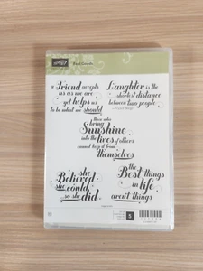 Stampin' Up! FEEL GOODS Rubber Stamps Words & Phrases - Picture 1 of 4