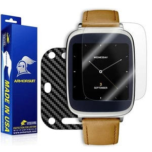 ArmorSuit MilitaryShield Asus ZenWatch Screen Protector + Black Carbon Skin USA - Picture 1 of 6