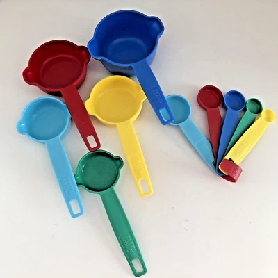 Tasty 10-Pc Plastic Nesting Measuring Set  5 Spoons and 5 Cups Multicolor - Image 1 of 4