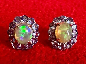 JTV OPAL TANSANIT EDELSTEIN STERLINGSILBER OHRRING SET ** BLACK FRIDAY Special - Bild 1 von 4