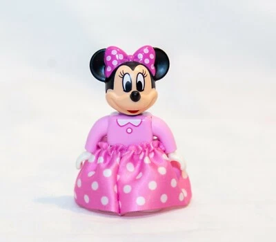 Disney Lego Duplo Minnie Mouse Pink Polka Dot Dress Disney Figure 2.5 in - Image 1 of 4
