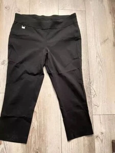 Rafaella Comfort Cargo Pant Black 16 - Picture 1 of 2