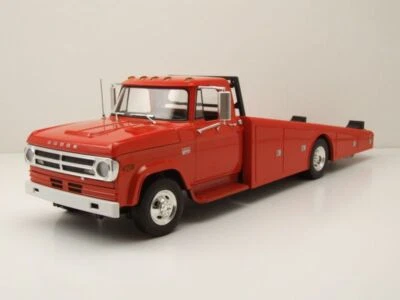Dodge D300 Ramp Truck 1970 orangerot Modellauto 1:18 Acme - Bild 1 von 4