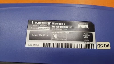 ⭐️⭐️⭐️⭐️⭐️ Linksys WRT54GP2A-AT 54Mbps 4-Port Broadband Router No Power Cord  - Image 1 of 4