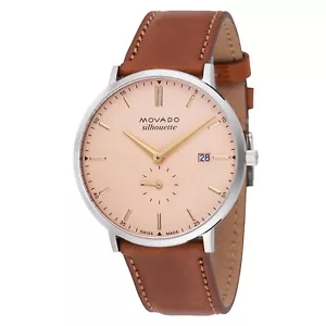 Orologio al quarzo uomo Movado 3650188 Heritage quadrante rosa salmone - Foto 1 di 4