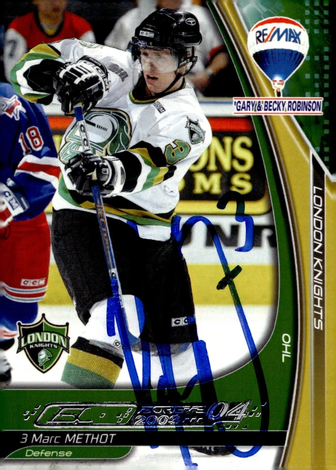 Marc Methot - Signed 2003-04 London Knights Team Issued Card #3 - Image 1 of 2