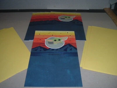 Tarjeta de cumpleaños 6 American Greetings Lucas Films Disney Star Wars Baby Yoda niños  Foto 1 de 4