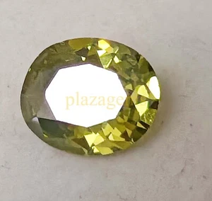 Natural Green Zircon 7.40 CT Oval Cut EGL Certified Cambodian Gemstone 5ARK - Picture 1 of 8