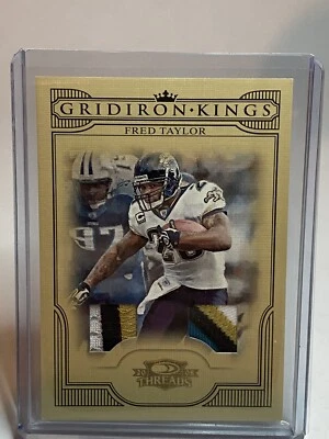 2008 Donruss Threads Gridiron Kings Fred Taylor Multi Color Dual Patch #’d /50 - Image 1 of 4