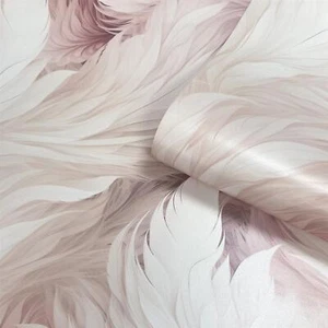 Muriva Plumes stilvolle Feder rot/rosa Tapete 217504 - Bild 1 von 3