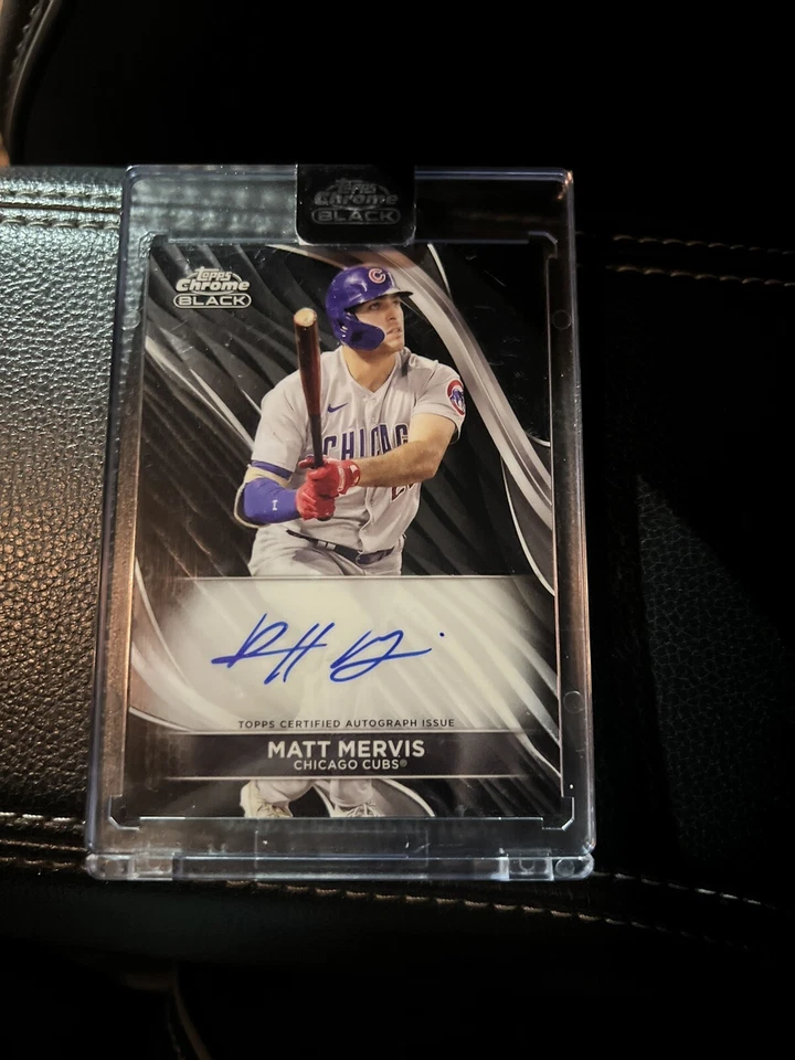 2024 Topps Chrome Black Matt Mervis Auto Base #CBA-MME Chicago Cubs - Image 1 of 1