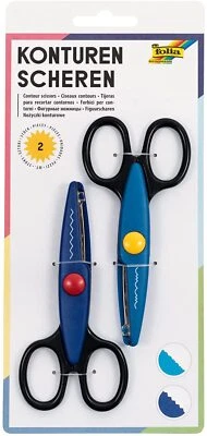 folia 799/2 Konturenscheren Set Bastelscheren 2 Stück, Schere Schnittmuster - Bild 1 von 4