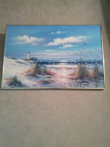 Ölgemälde Meereslandschaft gerahmt  - Bild 1 von 2