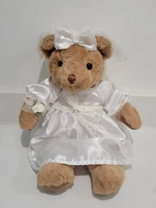 VINTAGE BRAUTBÄR 1999 SESIL CO KLASSISCH SAMTWEICH 15" TEDDIE - Bild 1 von 13