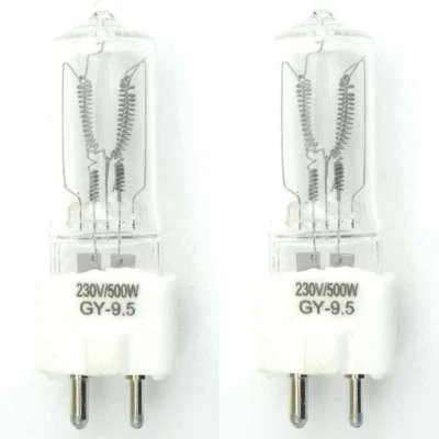 2x VARYTEC 500W 230V Leuchtmittel A1 Sockel Gy-9,5 Gy 9,5 Raylight PAR 64 / 56