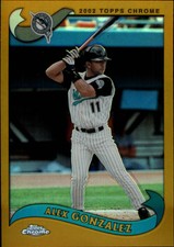 2002 Topps Chrome Gold Refractors Baseball Card Pick