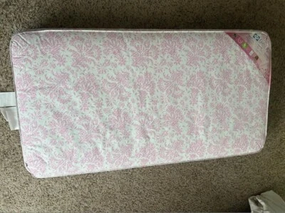 Colchón Cuna Niño Pequeño Premium Extra Firme 150 Bobinas Cómodo Rosa Impermeable Foto 1 de 2