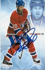 Autographed Bryan Smolinski Montreal Canadiens Postcard 2007-08 Original