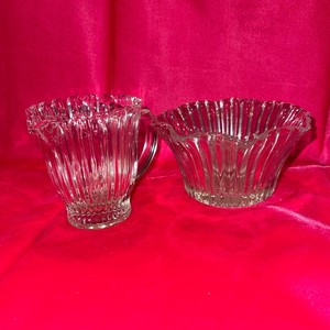 heisey small pitcher and bowl set