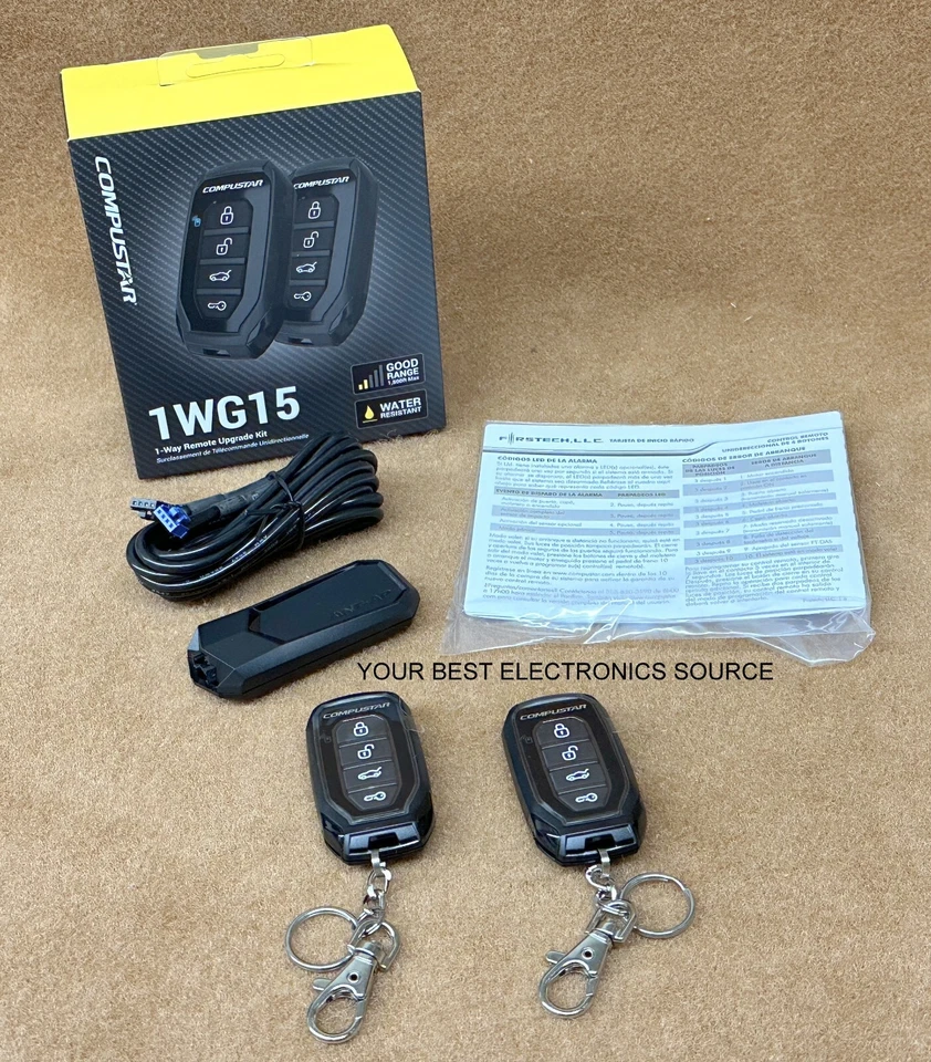 NEW Firstech / Compustar RF-1WG15-AP 1-Way, 4-Button, Remote Start Key-Fob Kit  - Image 1 of 1