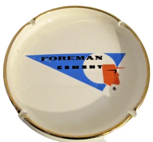 Vintage Foreman Cemet Advertising Ashtray, Arkansas 6.5" Diameter (SKU# 2482) - Picture 1 of 3