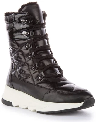 GEOX Falena B Abx Acogedor Impermeable Amphibiox Cálido Botas Negras Mujer Ru 3 - Imagen 1 de 4