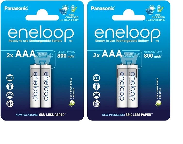 4x ENELOOP Micro BK-4MCDE Akku Typ AAA, R3, BLISTER mind.800mAh NEUSTE WOW! - Bild 1 von 1