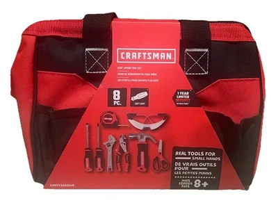 Juego de herramientas vintage Craftsman Kids Junior 8 piezas nuevas edades 8+ Foto 1 de 4