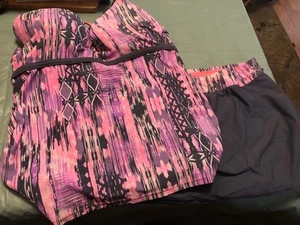 Free Country Womens Tankini Swimsuit Size Large Gray & Pink - Picture 1 of 11
