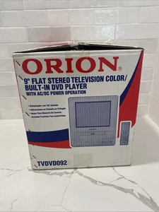ORION TVDVD092 9” Flat Screen Retro Gaming Color TV In Box. DVD Won’t Open Read - Picture 1 of 8
