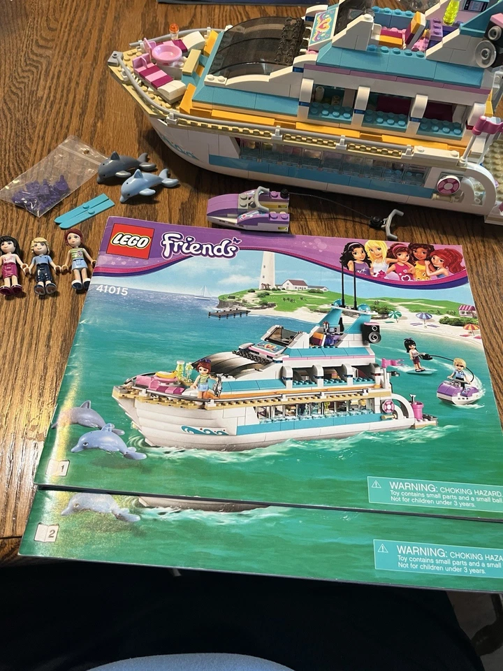 LEGO 41015 - LEGO Friends Dolphin Cruiser Boat 100% Completo con Figuras y Hombres. Foto 1 de 4