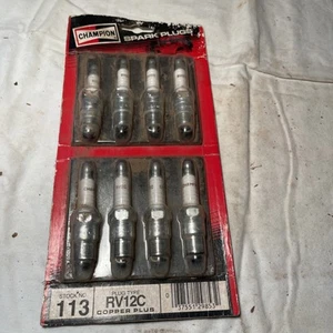 Champion Copper Plus Spark Plug RV12C full set of 8 - Picture 1 of 6