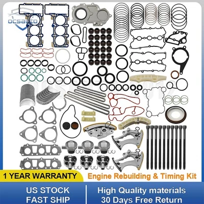 Engine Rebuilding & Timing Kit for AUDI A6 A7 A8 Q5 Q7 TFSI CTDB CREC CRED 3.0T Foto 1 de 4