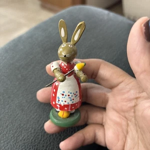 "Conejo de Pascua vintage Erzgebirge 3,5"" como en la foto" - Imagen 1 de 7