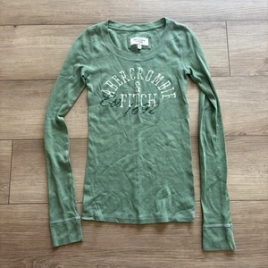 T-shirt Abercrombie & Fitch donna XS verde scritta scritta scritta vintage anni 90 Y2K aderente - Foto 1 di 5