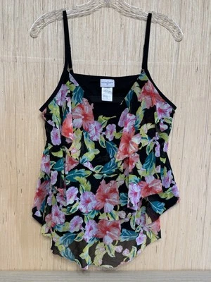 Camiseta Tankini Jaclyn Smith Natación 3 Niveles, Floral Para Mujer Talla 18 NUEVA CON ETIQUETAS NUEVA Foto 1 de 4