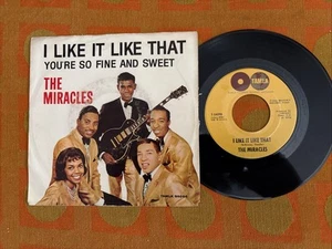 Miracles I Like It Like That Motown Original Picture Sleeve US 7” Vinyl - Foto 1 di 2
