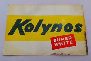 Vintage KOLYNOS ZAHNPASTA BLECHSCHILD 60er ZAHNPFLEGE DEKOR 27x18" selten! - Bild 1 von 7