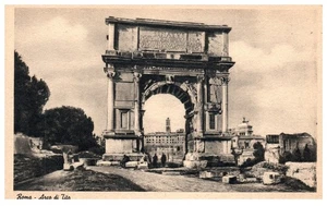 Vintage Postcard Arco di Tito Rome Italy Roman Forum Monumental Arch - Picture 1 of 2