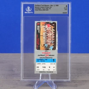 Drazen Petrovic NBA Debut Ticket Stub 3.11.89 Blazers Kings Beckett 4 VG-EX - Bild 1 von 1